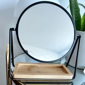 Homegoods Black & Wood Table Mirror